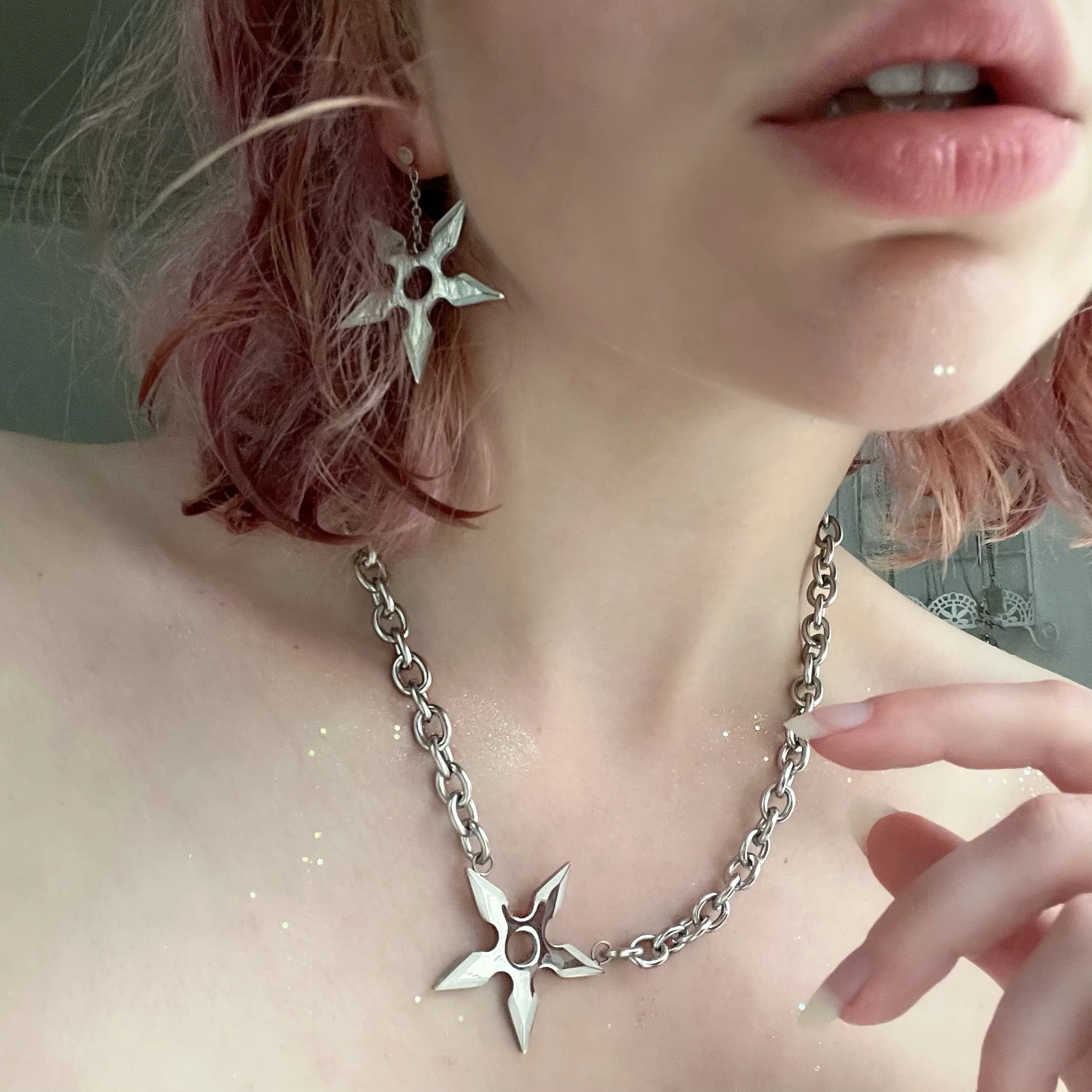 Ninja Star Earrings - Image 3
